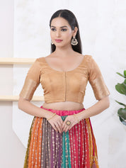 Crush Tissue Border Blouse