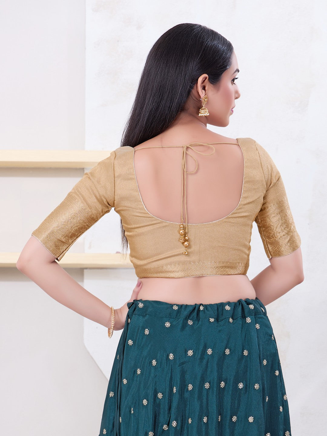 Crush Tissue Border Blouse