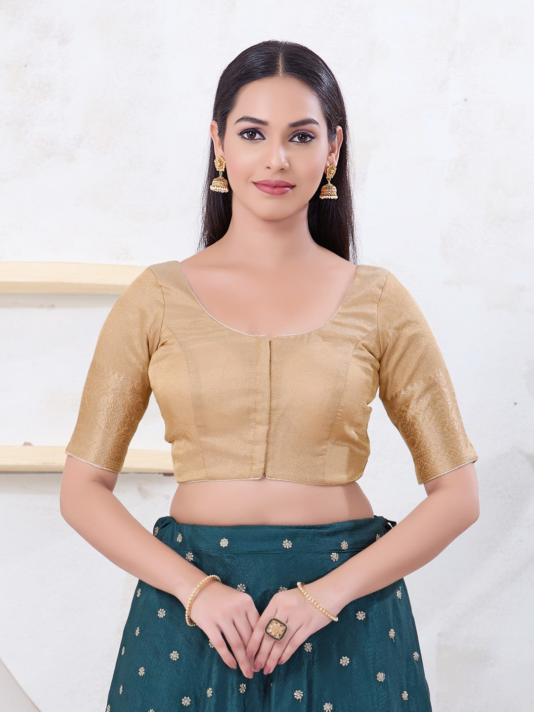Crush Tissue Border Blouse