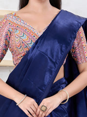 Milti Printed V Neck Shifli Blouse