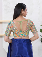 Milti Printed V Neck Shifli Blouse