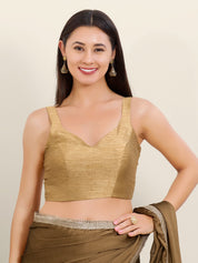 Dupion Silk Plain Spegetti Blouse