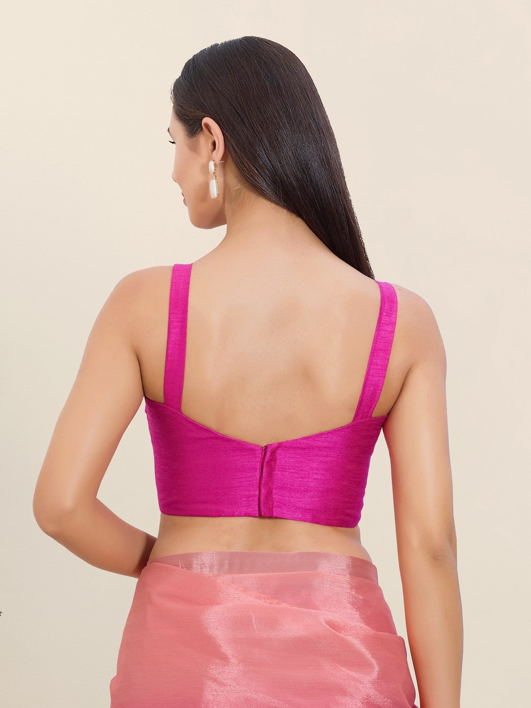 Dupion Silk Plain Spegetti Blouse