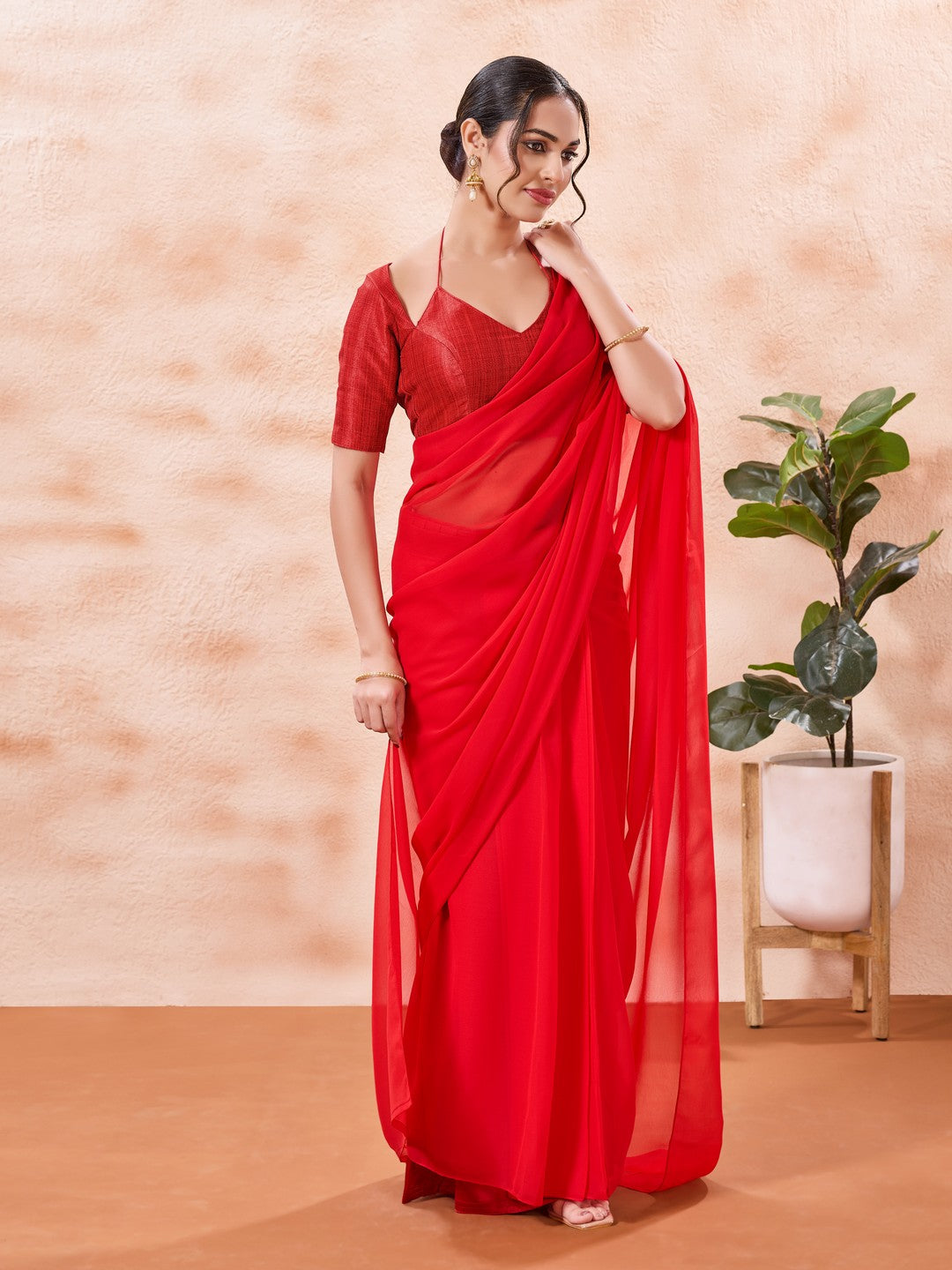 Masaba Inspired Plain Silk Blouse