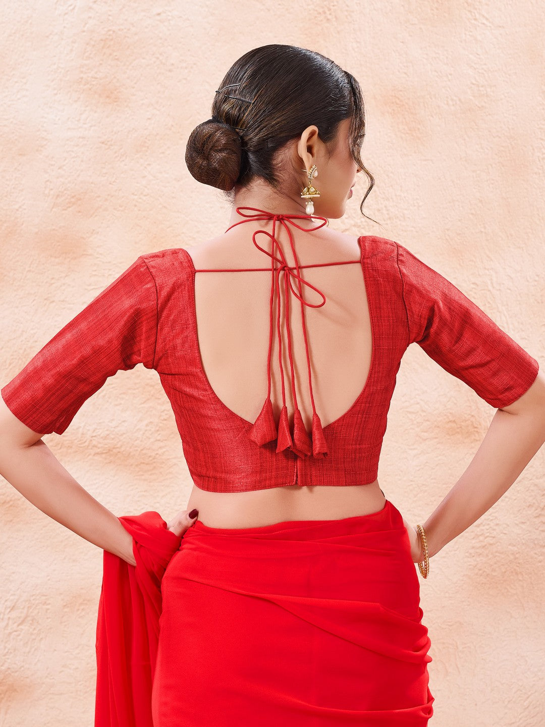 Masaba Inspired Plain Silk Blouse