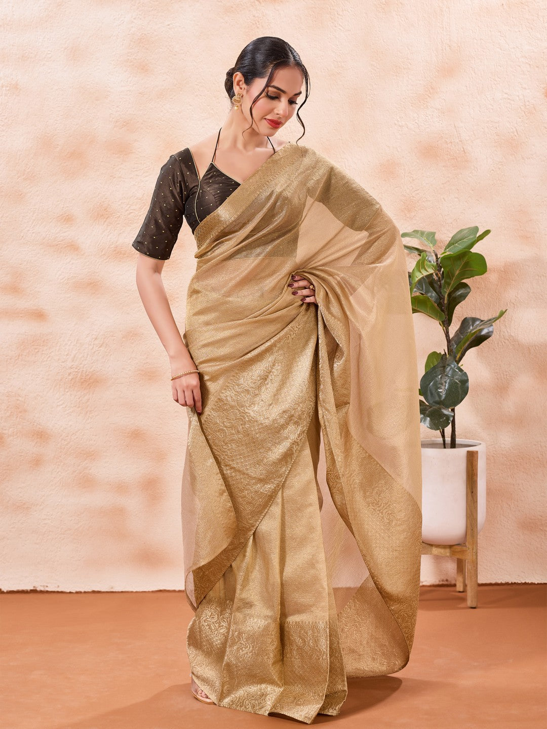 Masaba Inspired Zari Silk Butti Blouse
