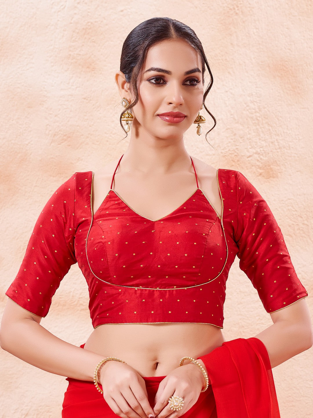 Masaba Inspired Zari Silk Butti Blouse