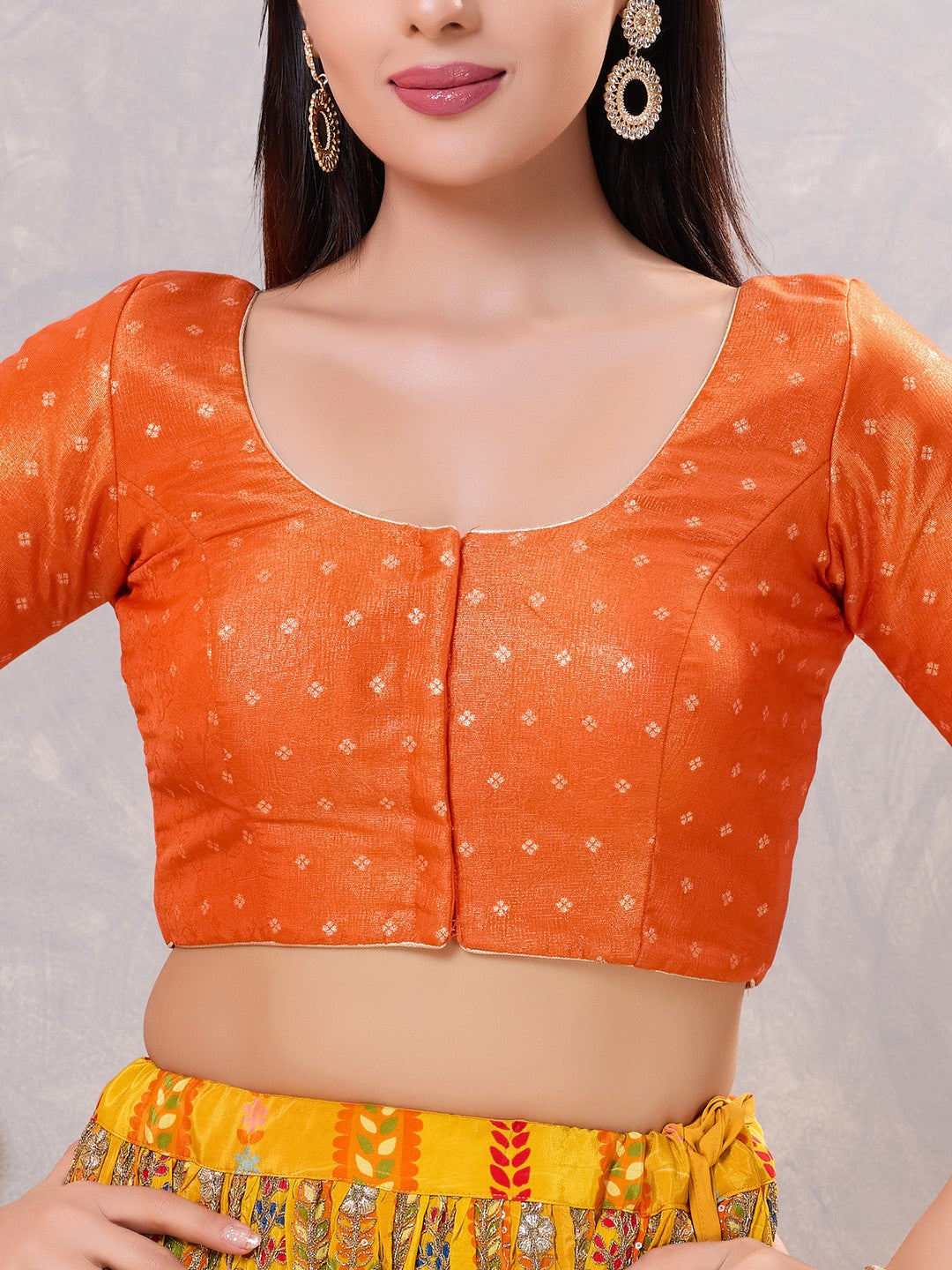 Tissue Butti Round Elbow Blouse