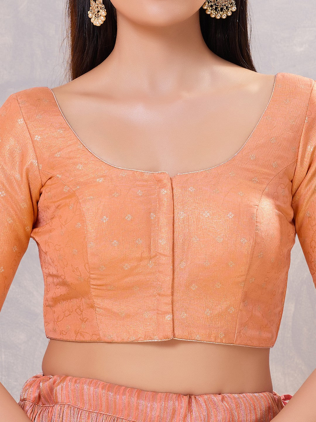 Tissue Butti Round Elbow Blouse