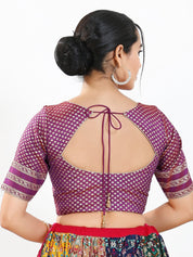 Border Sleeves Brocade Butti Blouse