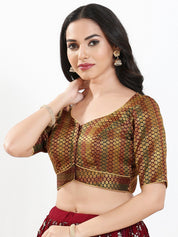 Multi Brocade Butti With Yoke Blouse