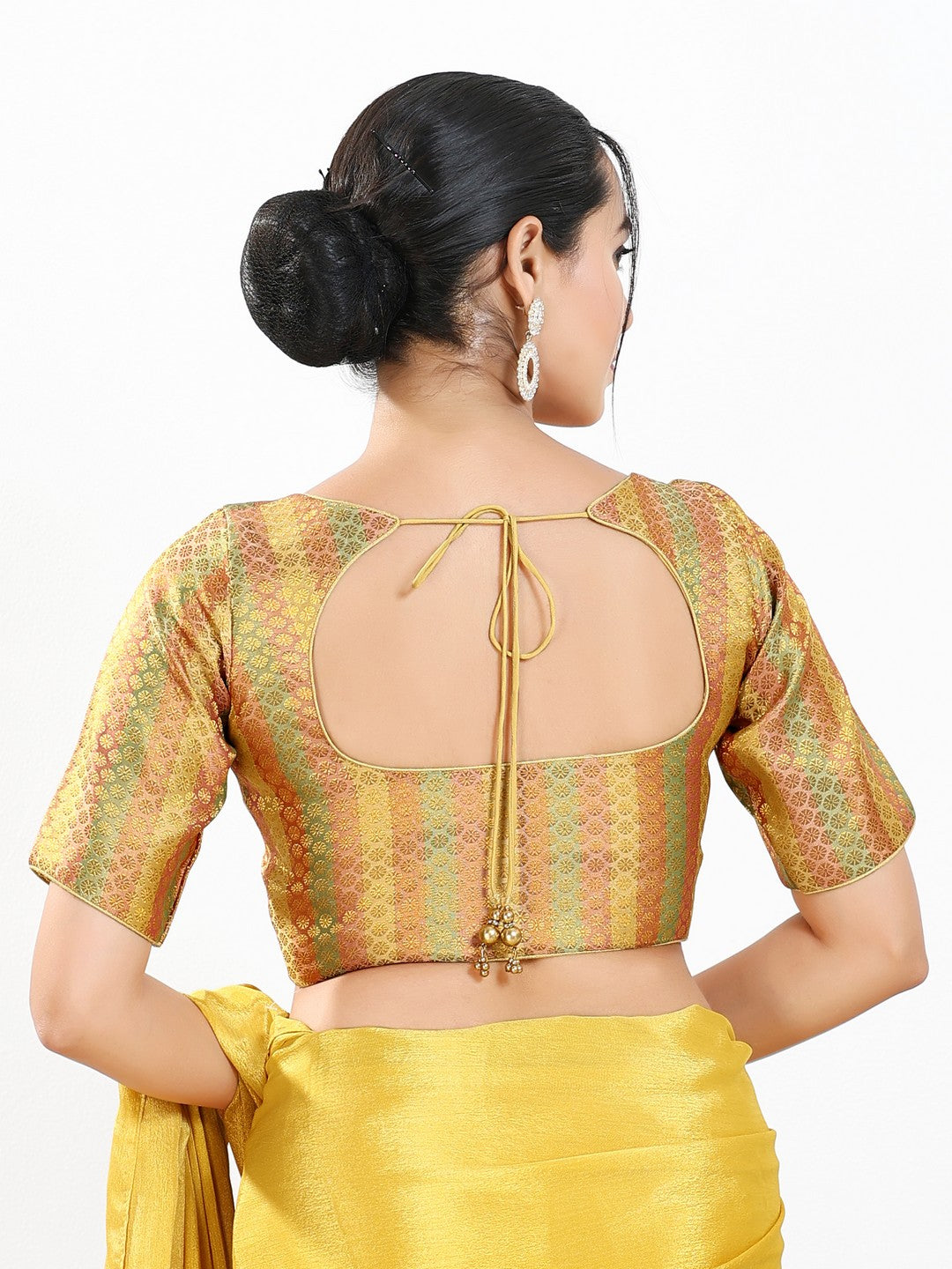 Multi Brocade Butti With Yoke Blouse