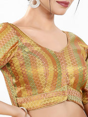 Multi Brocade Butti With Yoke Blouse