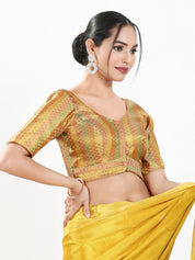 Multi Brocade Butti With Yoke Blouse