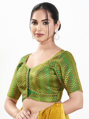 Multi Brocade Butti With Yoke Blouse