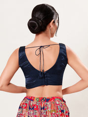 Gajji Silk Essential V Neck Sleeveless Blouse