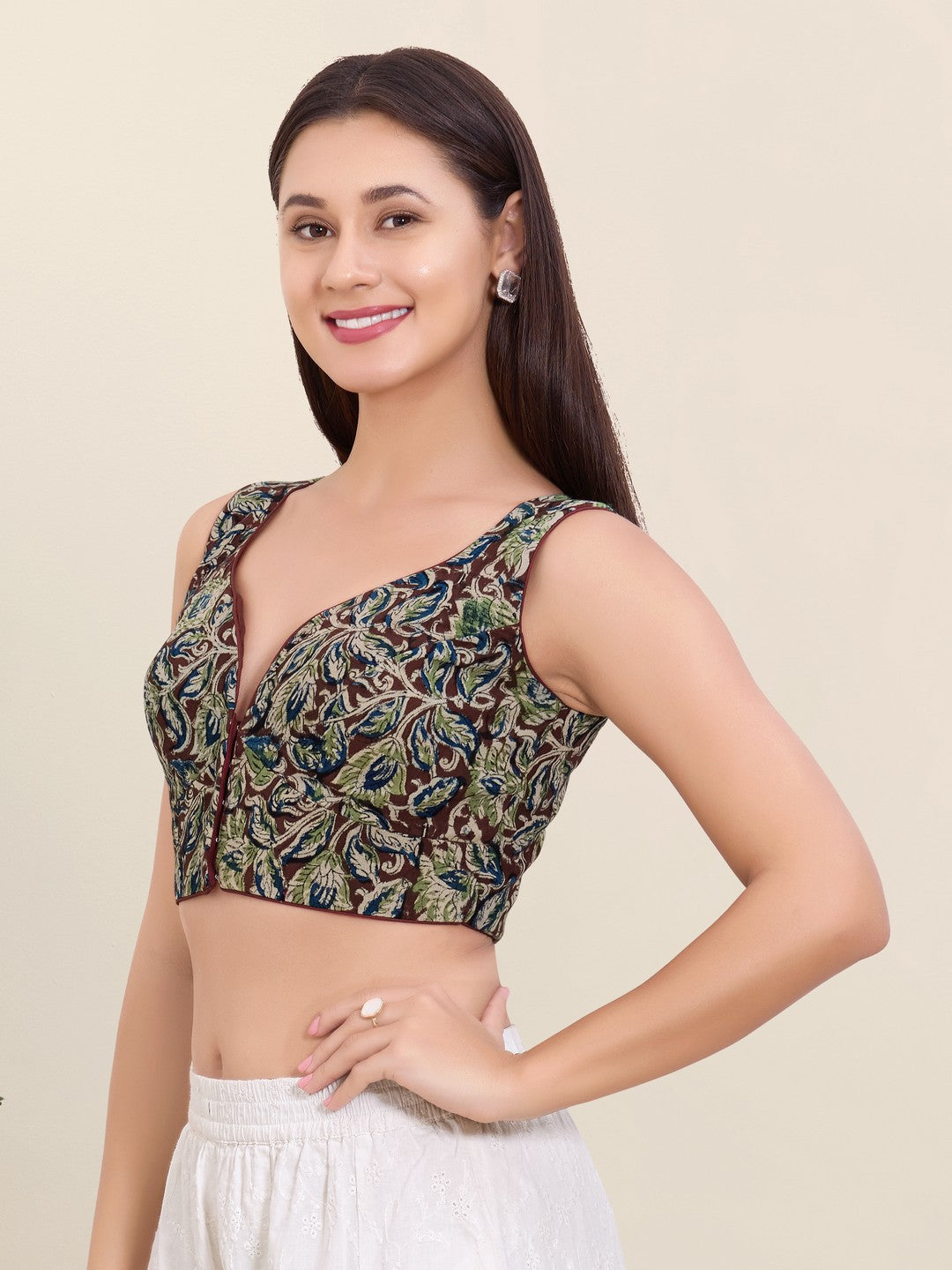 Kalamkari Sleeveless Blouse