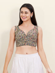 Kalamkari Sleeveless Blouse