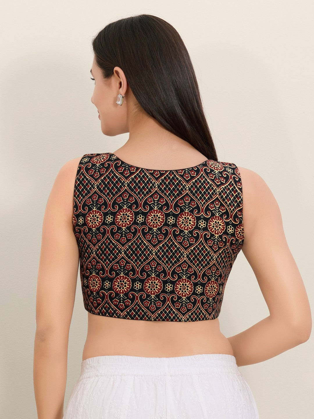 Cotton High Neck Blouse