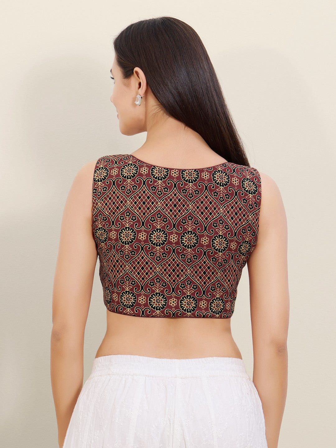 Cotton High Neck Blouse