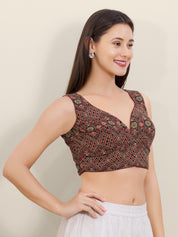 Cotton High Neck Blouse