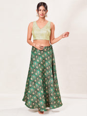 Vamas Gold Brocade Sleeveless Festive Blouse