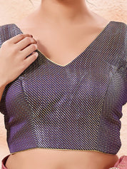 Brocade Pleated Festive Blouse
