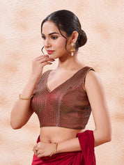 Brocade Pleated Festive Blouse