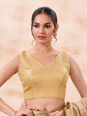 Brocade Pleated Festive Blouse