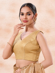 Brocade Pleated Festive Blouse