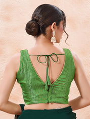 Brocade Pleated Festive Blouse