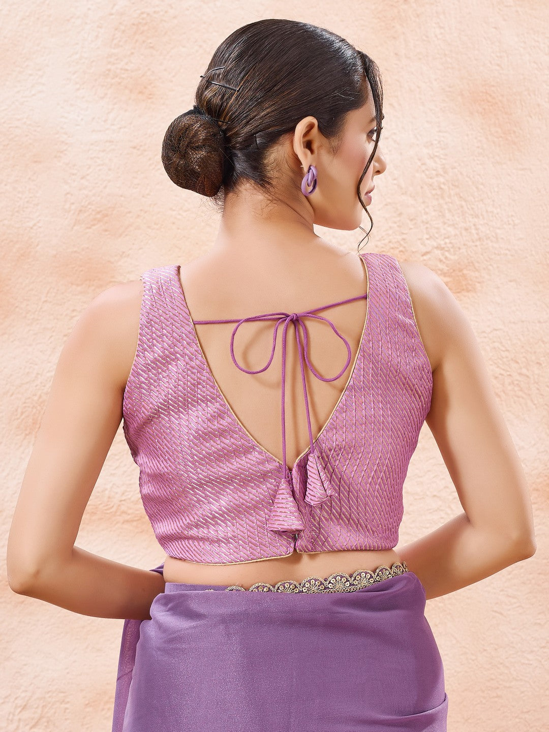 Brocade Pleated Festive Blouse