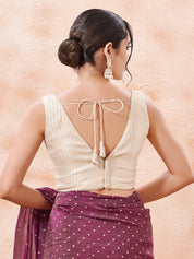 Brocade Pleated Festive Blouse