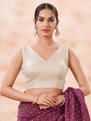 Brocade Pleated Festive Blouse