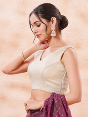 Brocade Pleated Festive Blouse
