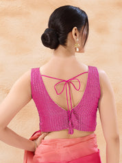 Brocade Pleated Festive Blouse