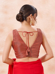 Brocade Pleated Festive Blouse