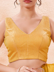 Brocade Pleated Festive Blouse