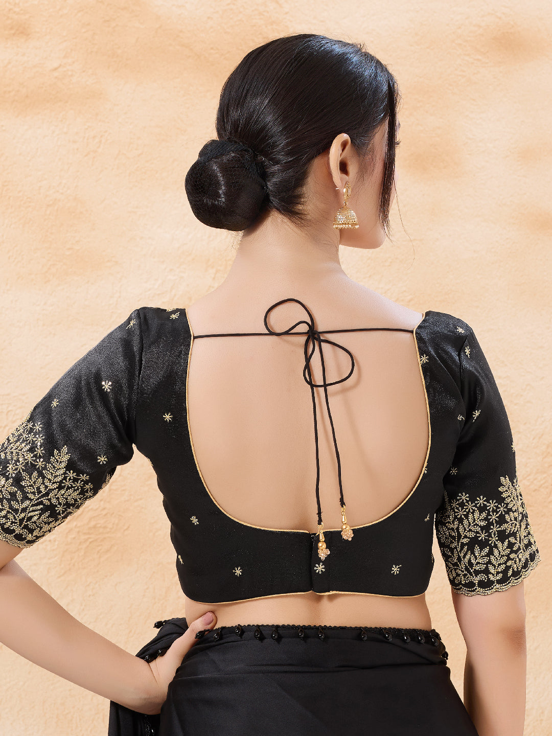 Zari Embroidered Sleeves Festive Blouse