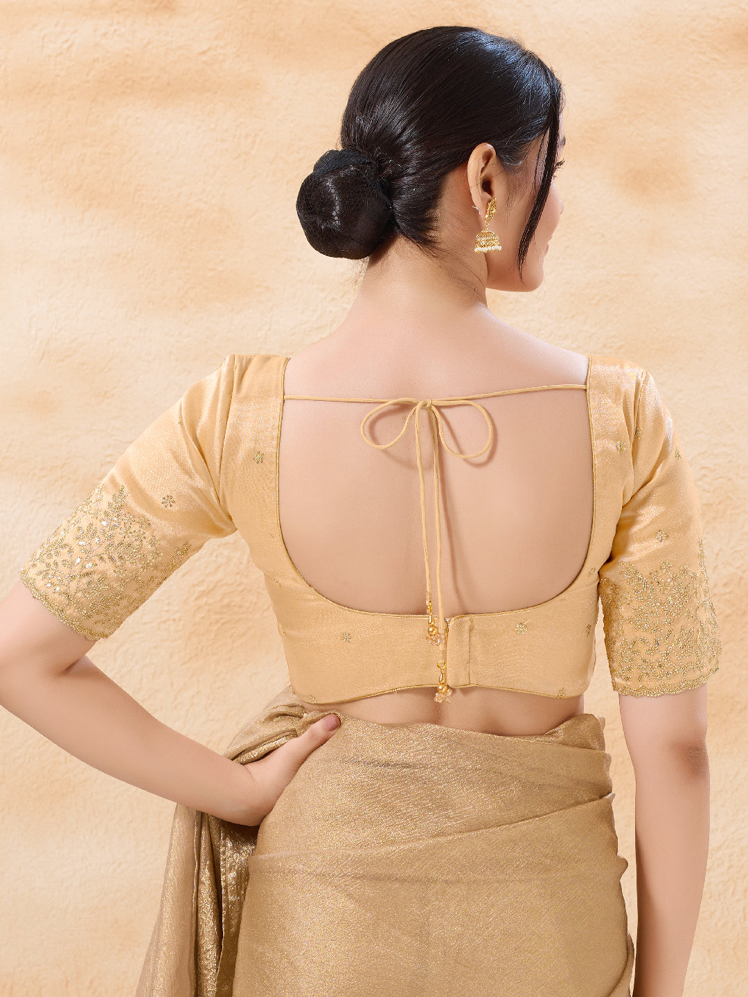 Zari Embroidered Sleeves Festive Blouse