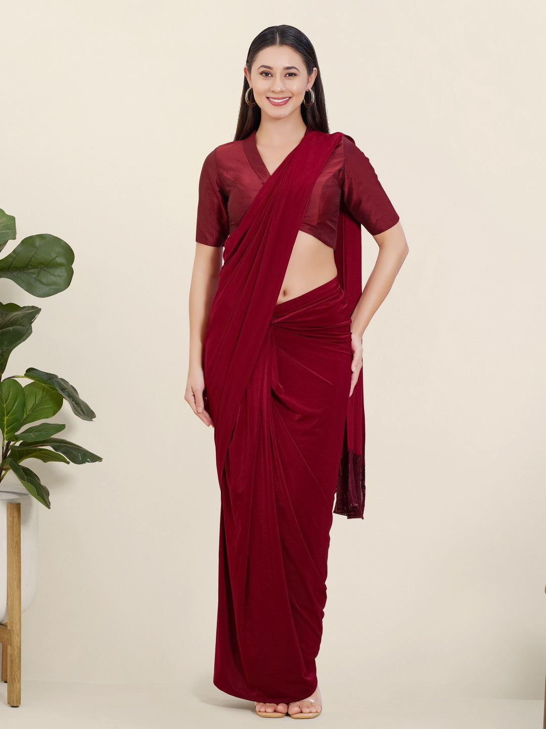 Tafeta Silk Lapel Collar Blouse
