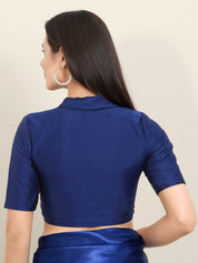Tafeta Silk Lapel Collar Blouse