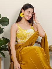 Tie Dye Haldi Special Sleeveless Blouse