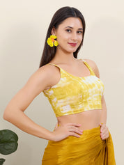 Tie Dye Haldi Special Sleeveless Blouse