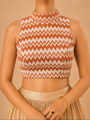Crocheo Zigzag Collar Blouse