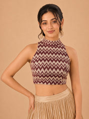 Crocheo Zigzag Collar Blouse