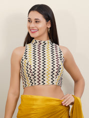 Crocheo Zigzag Collar Blouse