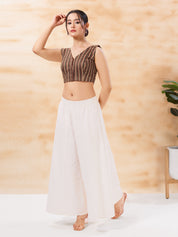 Vamas Pure Cotton Sleeveless High Neck Blouse