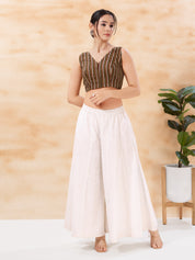 Vamas Pure Cotton Sleeveless High Neck Blouse