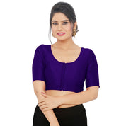 Vamas Mulbury Silk Round Neck Elbow Length Blouse